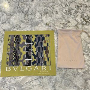 🕶️ Bvlgari Sunglass Dust Bag with Cleaning Cloth from the Roma Scarf Collection